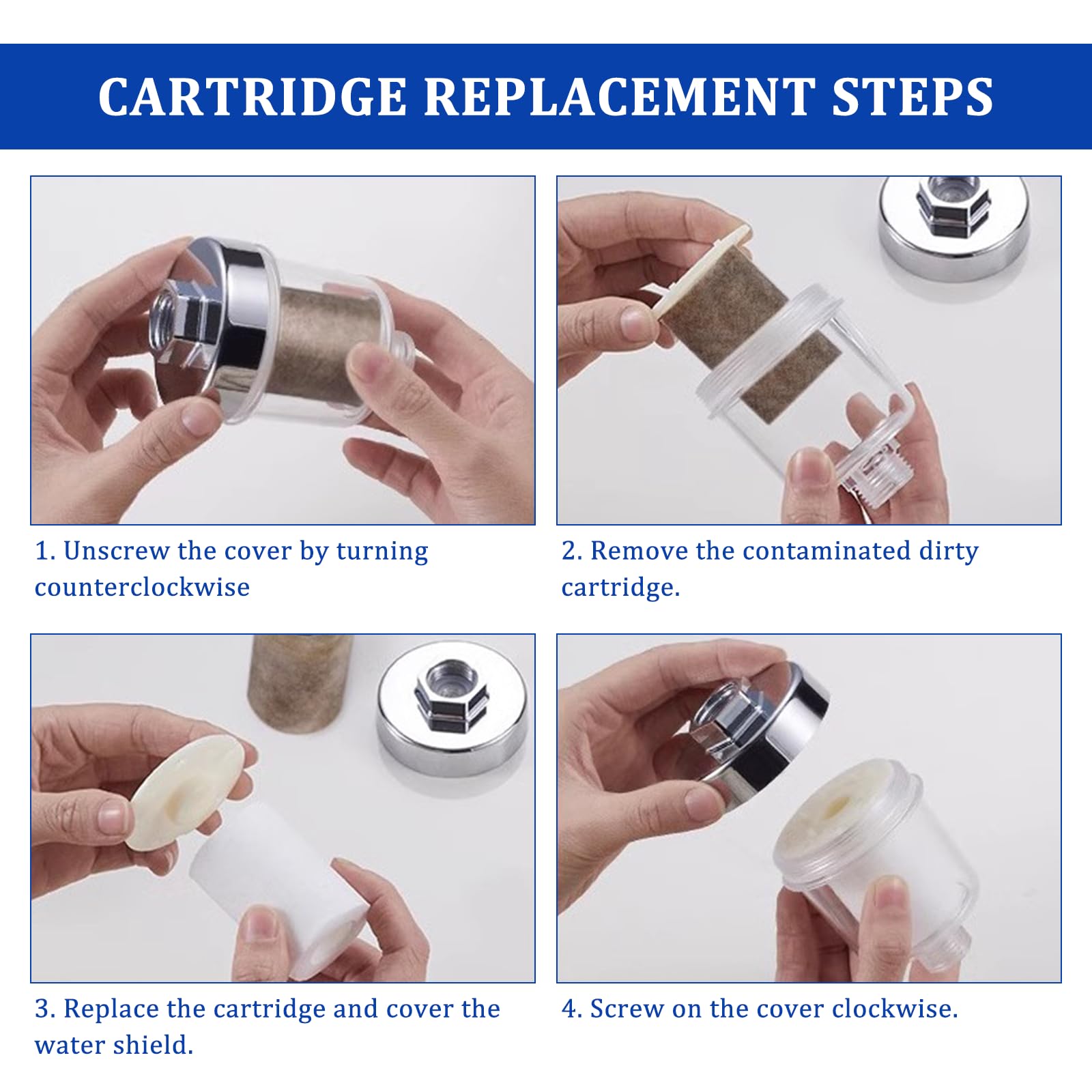 10 Pezzi Elemento Filtrante,Filtro in Cotone,Anticalcare Filtro in Cotone,Rlemento Filtrante de Filtro Acqua Doccia per Doccia o Filtro Acqua Rubinetto può Filtrare lo Sporco Nell'acqua