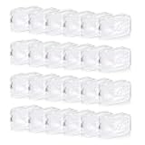 24 PCS Clear Makeup Bag with Zipper, Waterproof Transparent Toiletry Bag Organizer, PVC Portable Cosmetic Bags for Women Men Traveling Vacation Bathroom Home (White)