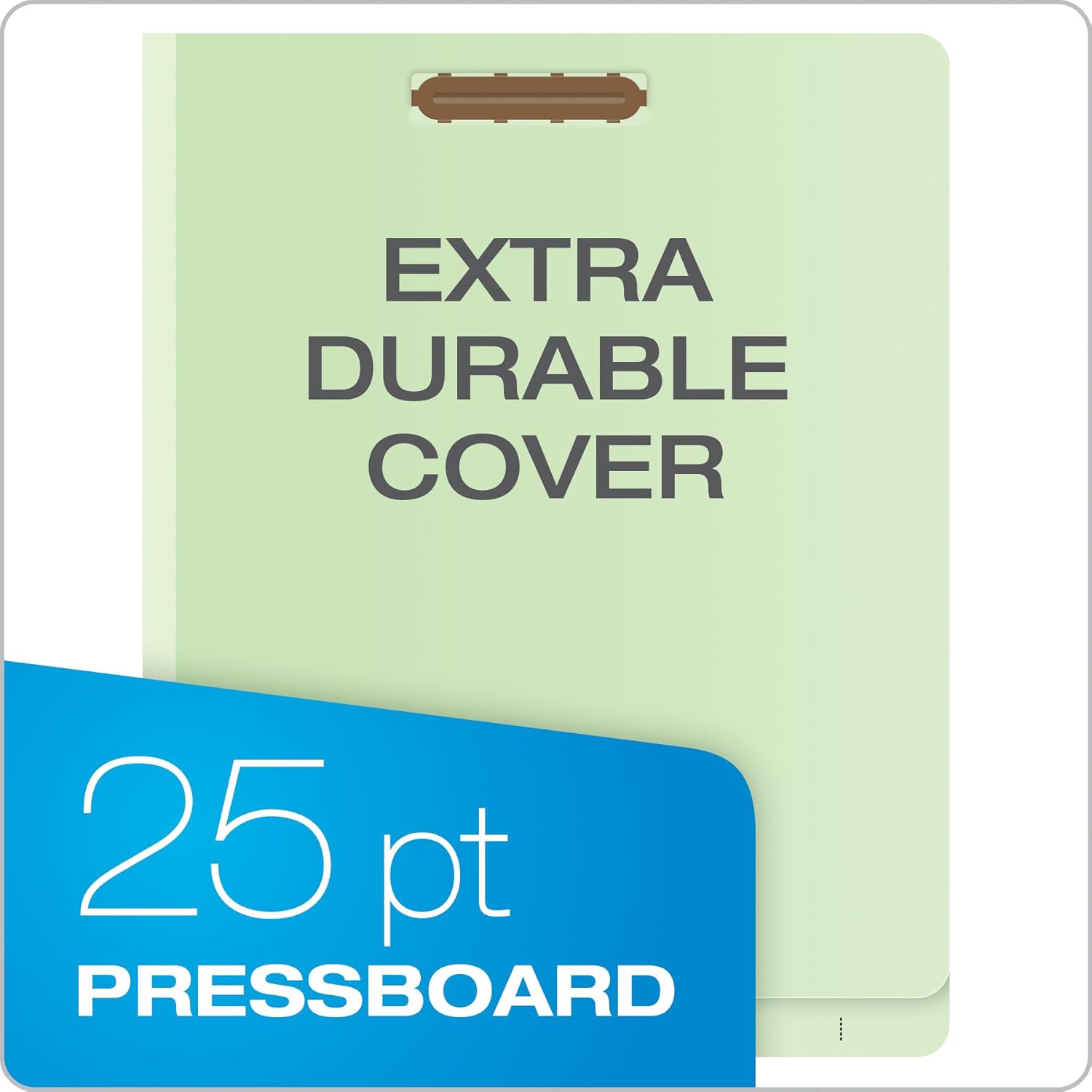 Pendaflex Pressboard End-Tab Classification Folders, Letter Size, 1 Divider, 1.75" Expansion, Light Green, Straight Cut, 10/BX (23214) (Pack of 5)