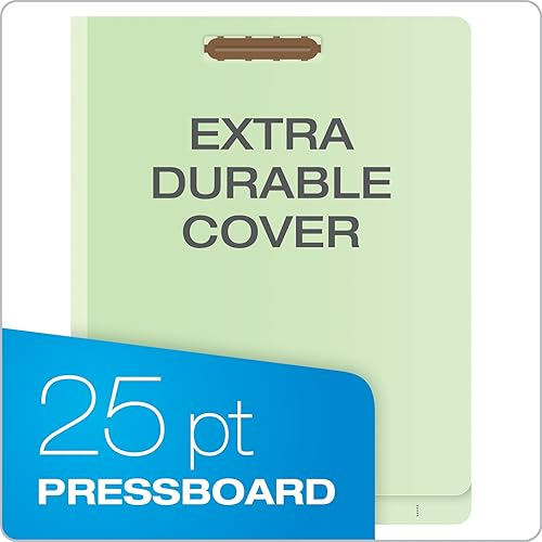 Vista 3 de Pendaflex Carpetas de clasificación con pestaña final de cartón prensado, tamaño carta, 1 divisor, expansión de 1.75 pulgadas, verde claro, corte
