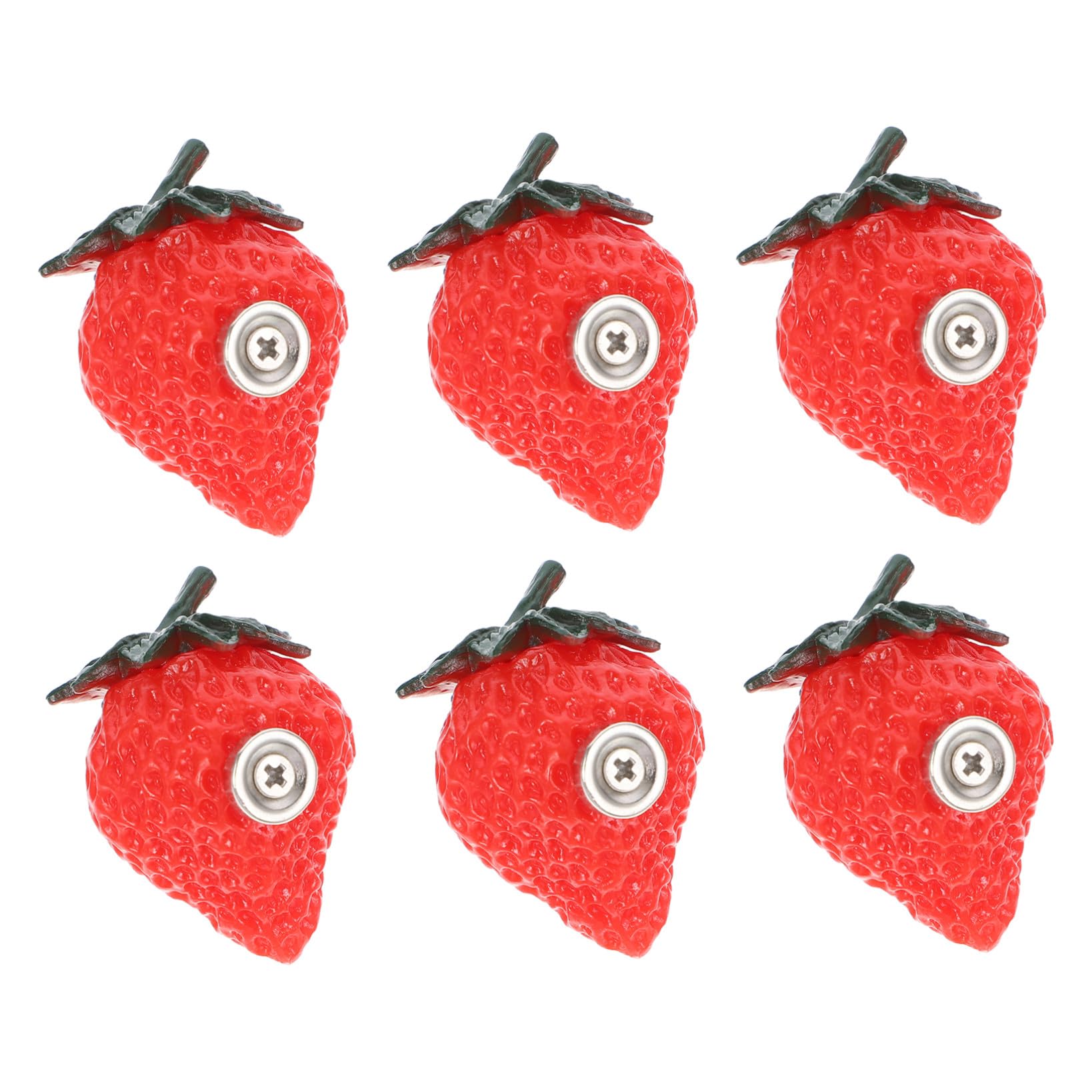 ABOOFAN 3 Sätze Erdbeerfliese Coole Kühlschrankmagnete Erdbeermagnete Für Den Kühlschrank Erdbeer-kühlschrankmagnete Aufkleber Magnete Für Kühlschrank Fruchtmagnete Rot PVC 6 Stücke * 3