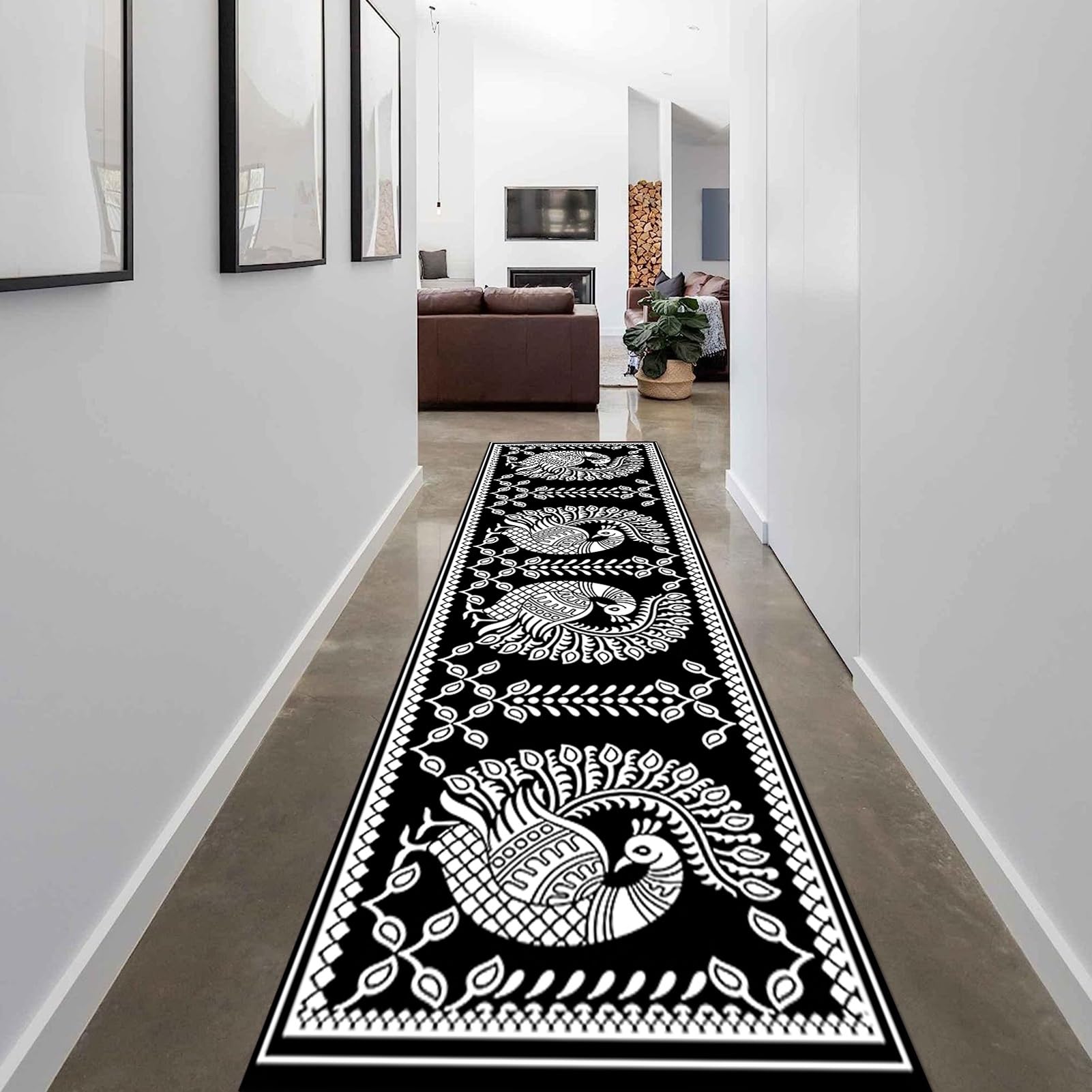 DMCHENGMA Runner Rug Floor Mat Runner Rug for Hallway Entrance Washable Entryway Rug Indoor Floor Mats for Kitchen Bedroom Living Room Entrance (Size : 80 * 550cm)