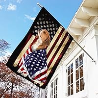 Vista 11 de Flagwix Tres Labrador Retriever Dogs, banderas de perro patriota americano, bandera de casa de 30 x 40 pulgadas, decoración para el hogar, exterior