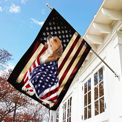 Miniatura 11 de Flagwix Tres Labrador Retriever Dogs, banderas de perro patriota americano, bandera de casa de 30 x 40 pulgadas, decoración para el hogar, exterior