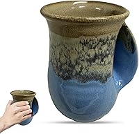 Vista 37 de Clay in Motion - Taza calentadora de manos para diestros, diseño Ocean Tide