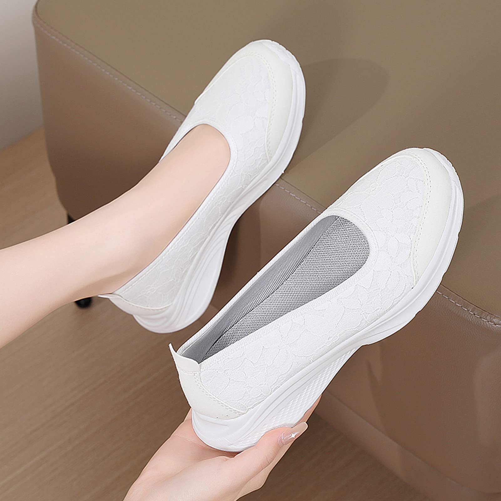 Zapatos Sin Cordones Para Caminar - Transpirables, Suela De Aire (tacón Bajo 5cm)