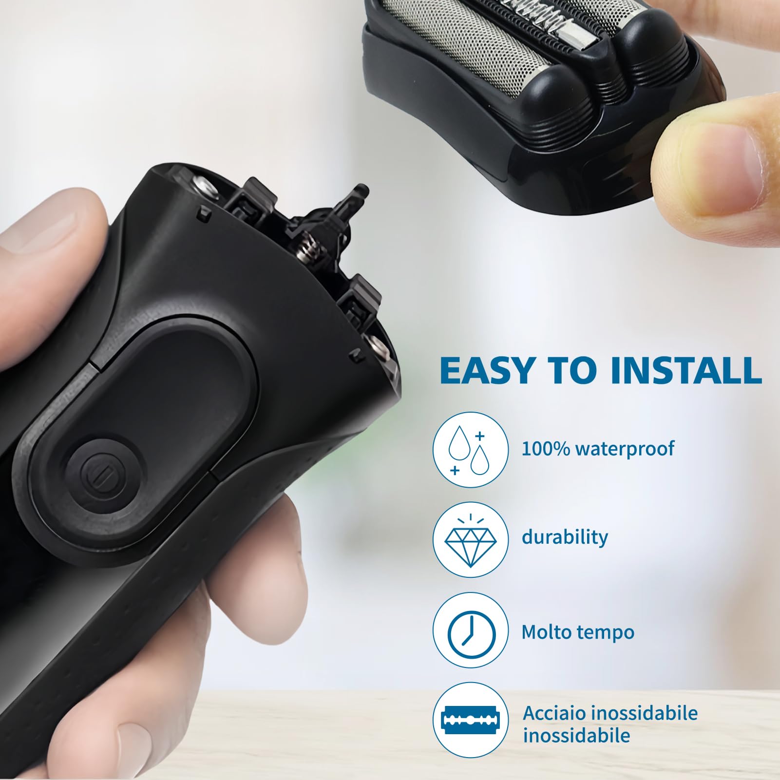 21B Testina Serie 3, Testina di Ricambio 21B Compatibile con S3-21B Testina Rasoio 300s, 310s, 320s, 330s, 340s, 360s, 3010BT, 3020s, 3030s, 3040s, 3080s