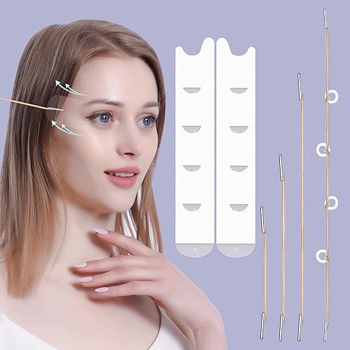 Cintas de estiramiento facial, cintas antiarrugas para ojos, calcomanías faciales, patas de gallo para levantar los ojos, bandas correctoras