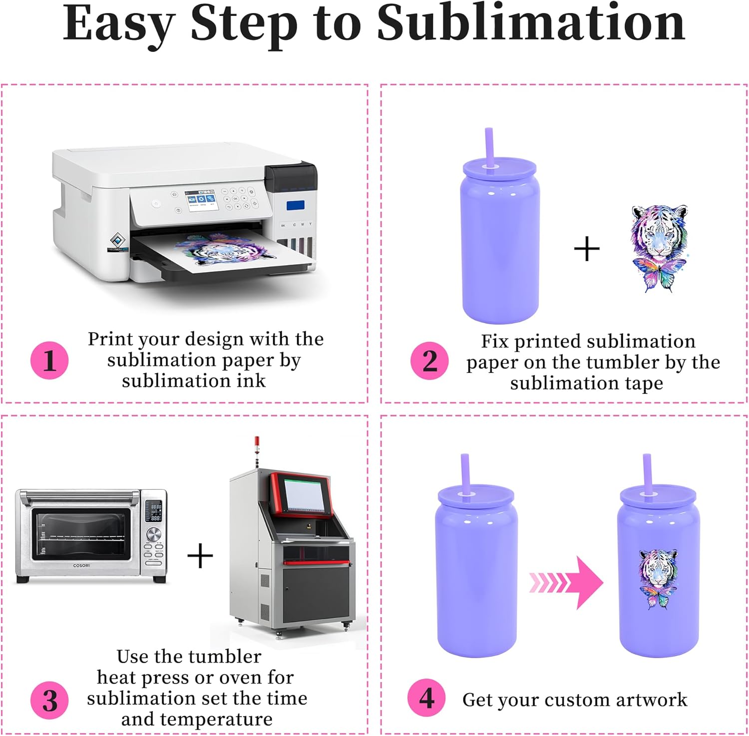 16oz Stainless Steel Tumbler, 2Pack Double Wall Insulated Mason Jar, Sublimation Beer Can with Lids and Straws, Iced Coffee Cups for Water Cola Coffee Soda Tea - Image 4