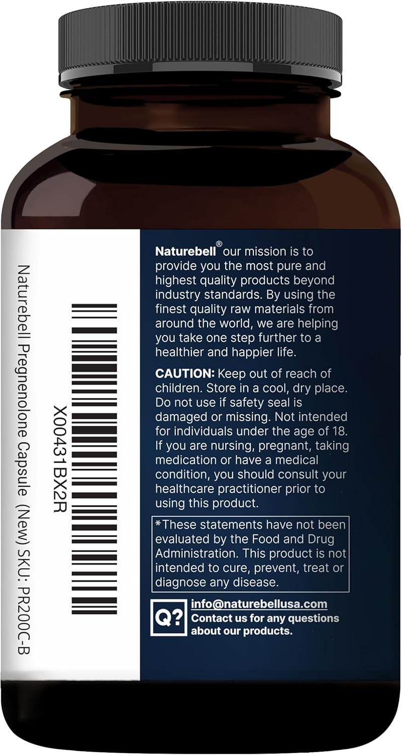 Pregnenolone 100mg, 240 Capsules | 99% Purity, Micronized Grade for Higher Absorption, Plant Based – Natural Precursor, Brain, & Immune Health Supplement – Non-GMO, Soy Free - Image 8