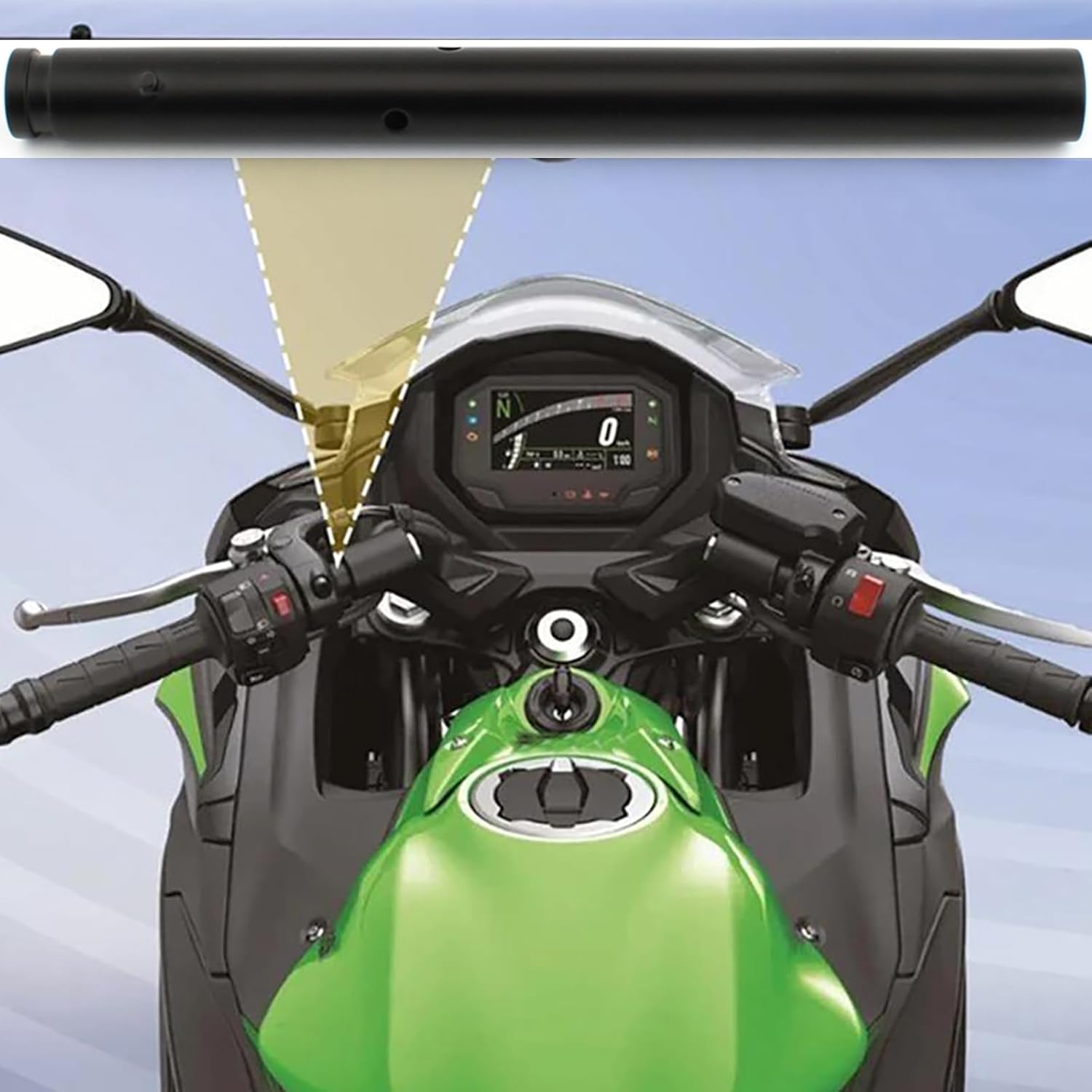 2PCS Motorcycle Handlebar Directional Handle Steering Lever Fork Inner Tube Accessory for Kawasaki Ninja 650 EX650 ABS KRT 2017-2025