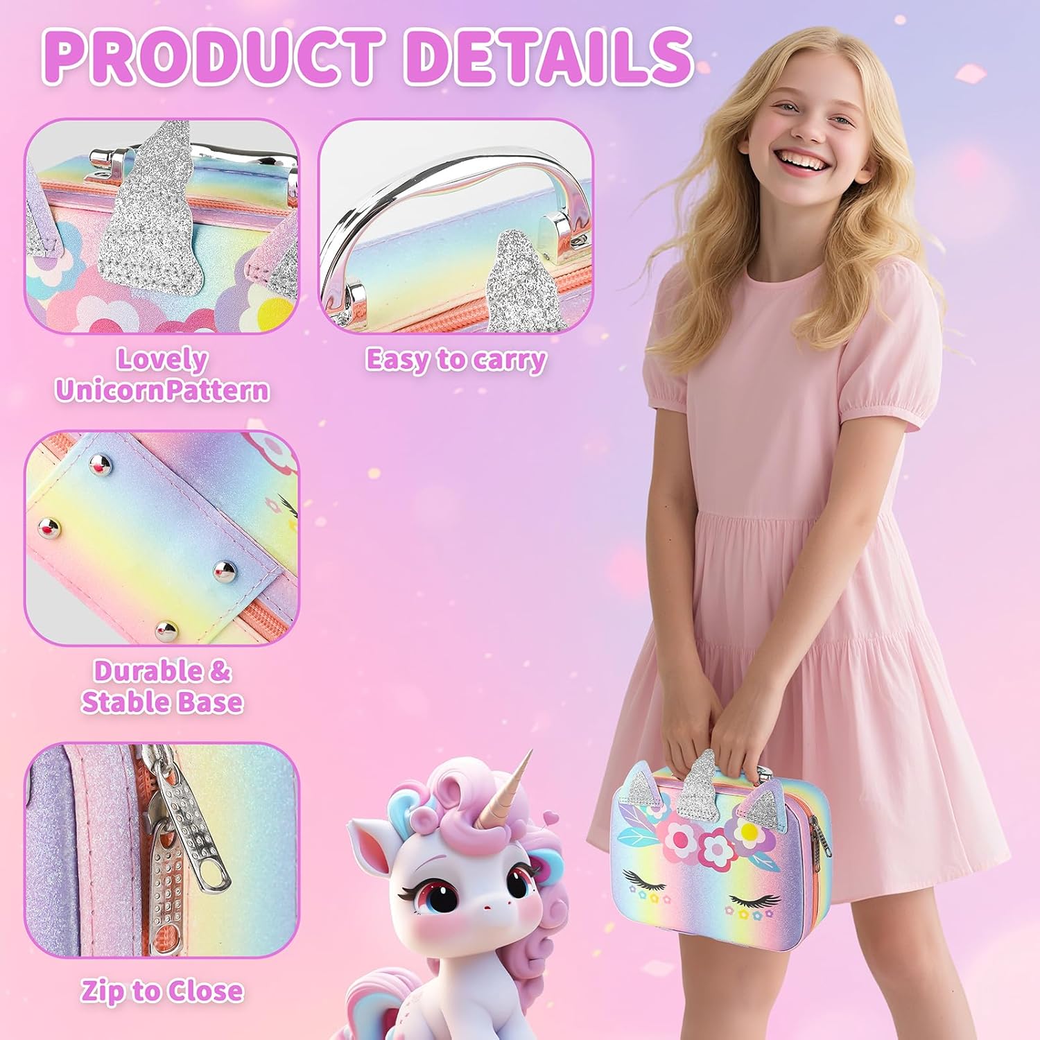 Kids Makeup Kit for Girl, Quick Dry Nail Polish Salon Kit, Peelable Nail Polish, Ideal Gift Toys for Toddlers Children Princess Christmas Birthday Gifts Toy Age 3-12 image 5 of 7 B0F4WRSKC2