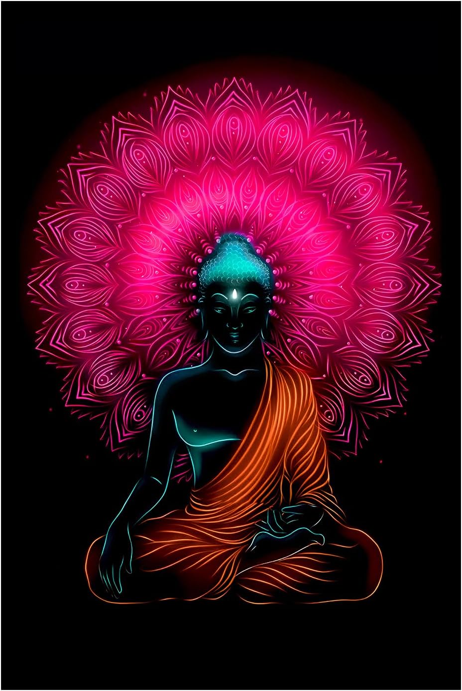 Frame Cart Lord Buddha Photo Frame - Buddha Wall Art, Infuse Serenity Into Your Space With Our Premium Frames For Home & Office Decor (Design 09, 8x12 Inches)