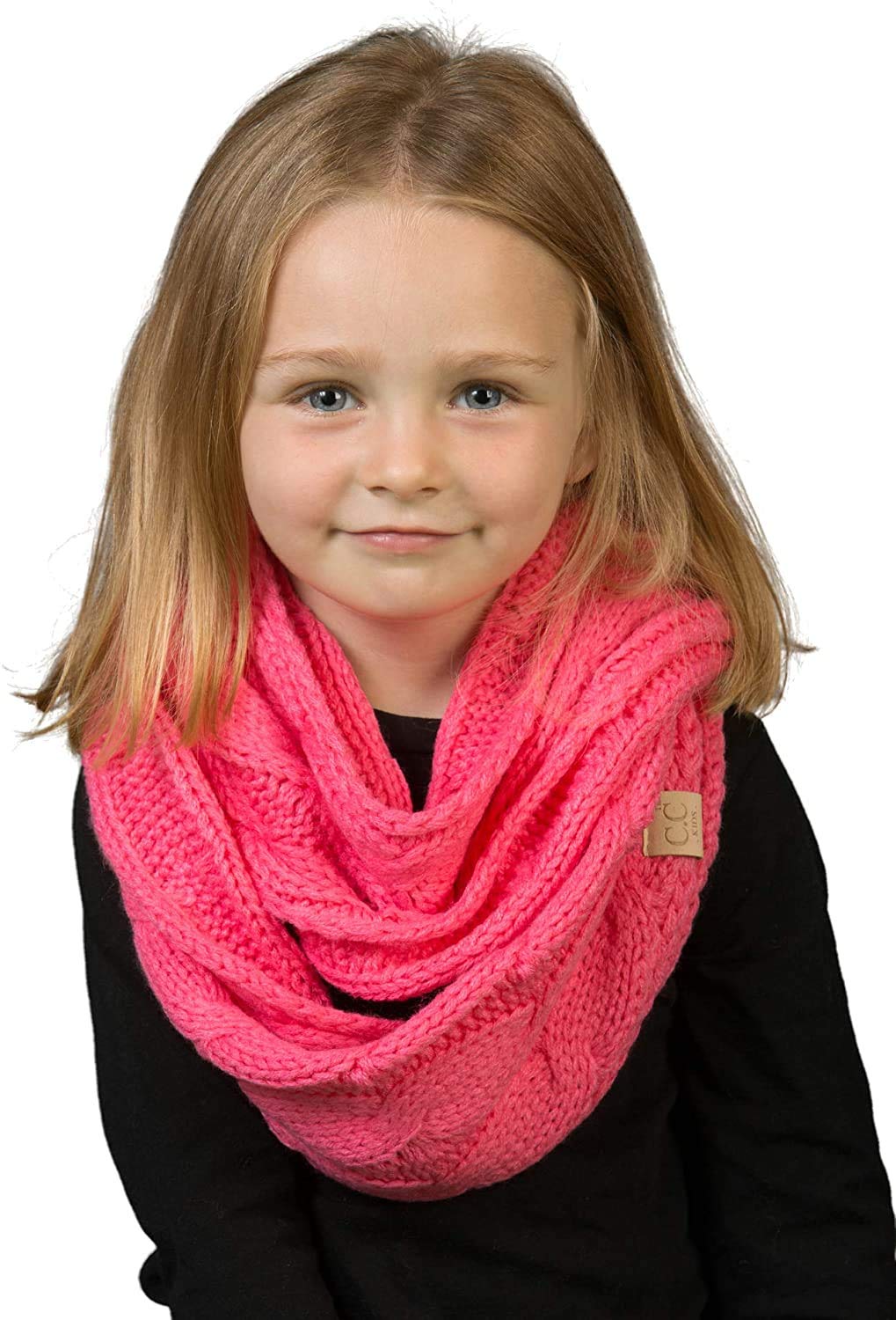 Funky JunqueKids Baby Beanies Matching Cable Knit Winter Infinity Scarf