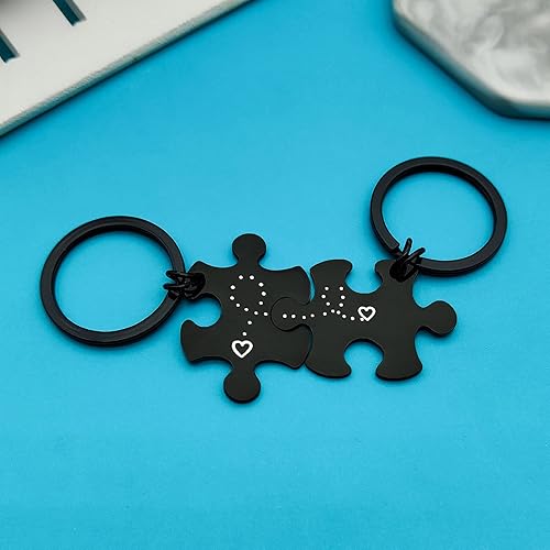 Miniatura 5 de Llavero de regalo para pareja para novio y novia, regalos del día de San Valentín para él y ella, llavero de aniversario, regalos de cumpleaños,