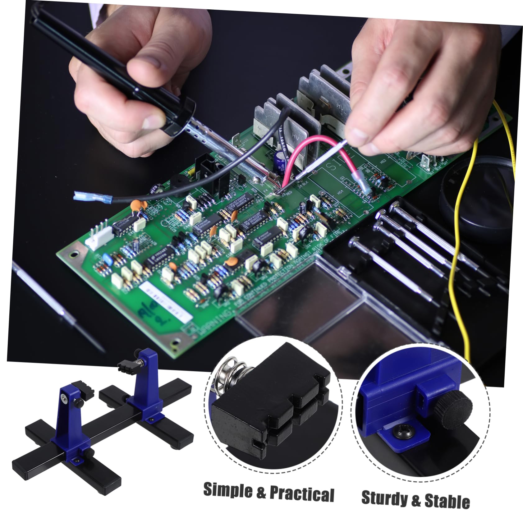 Marco de Soporte de Placa Pcb Ajustable para Soldadura y Reparación