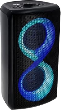 Rockville Elite Party 5 1200w Bluetooth LED Party Speaker, Extremely Loud, Bass Boost, Portable, Wireless Linking, 1 Hour Fast Charging | 12-Hour Rechargeable Battery, IPX4, TWS, Mic and Guitar Inputs, LED Lights, Dual 5.25 Inch Woofers, USB-C Charging