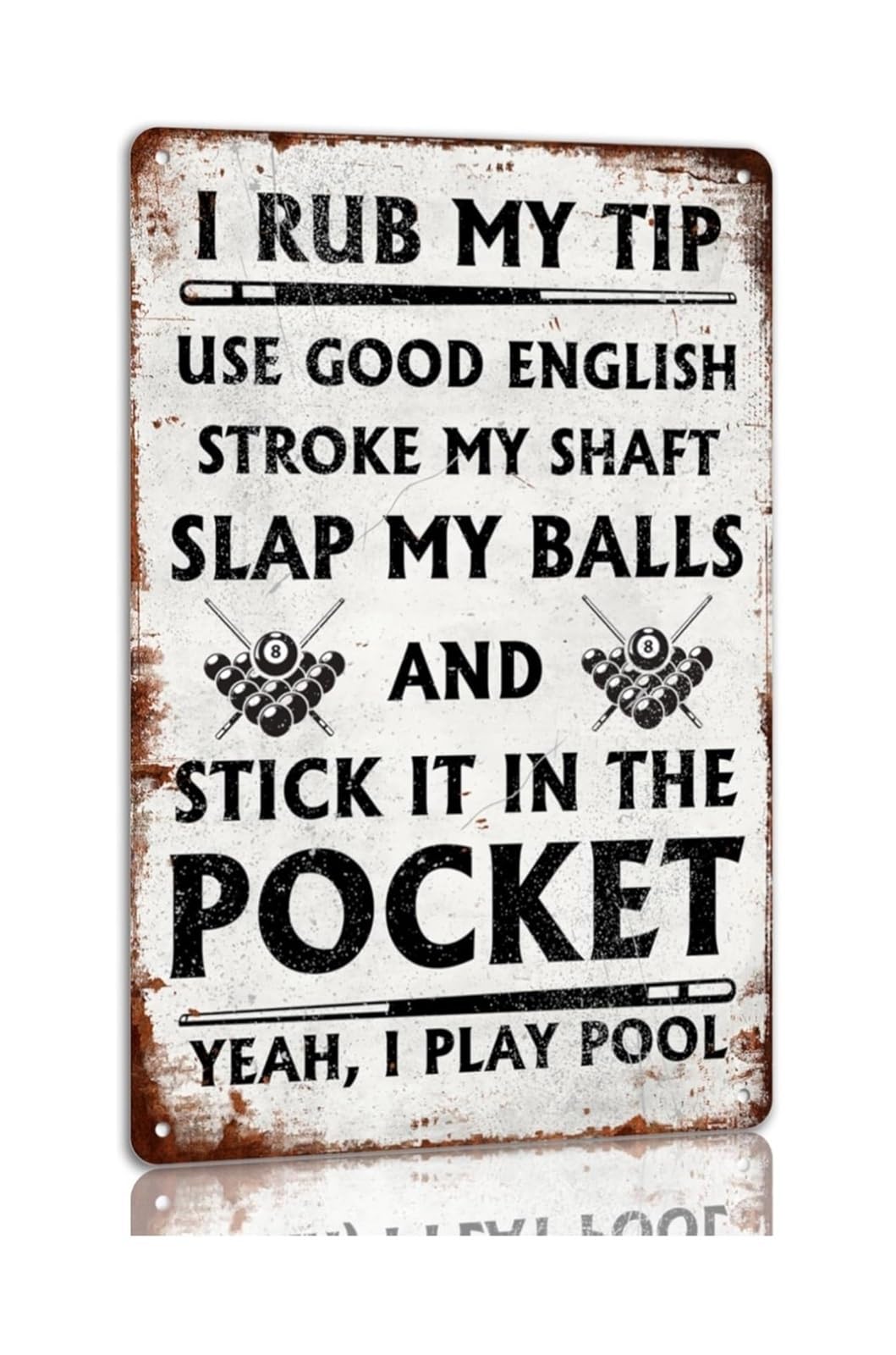 IDGTTLDF Pool Room Metal Tin Sign Vintage Billiards Wall Decor for Game Room Basement Man Cave Bar 8 X 12 inch