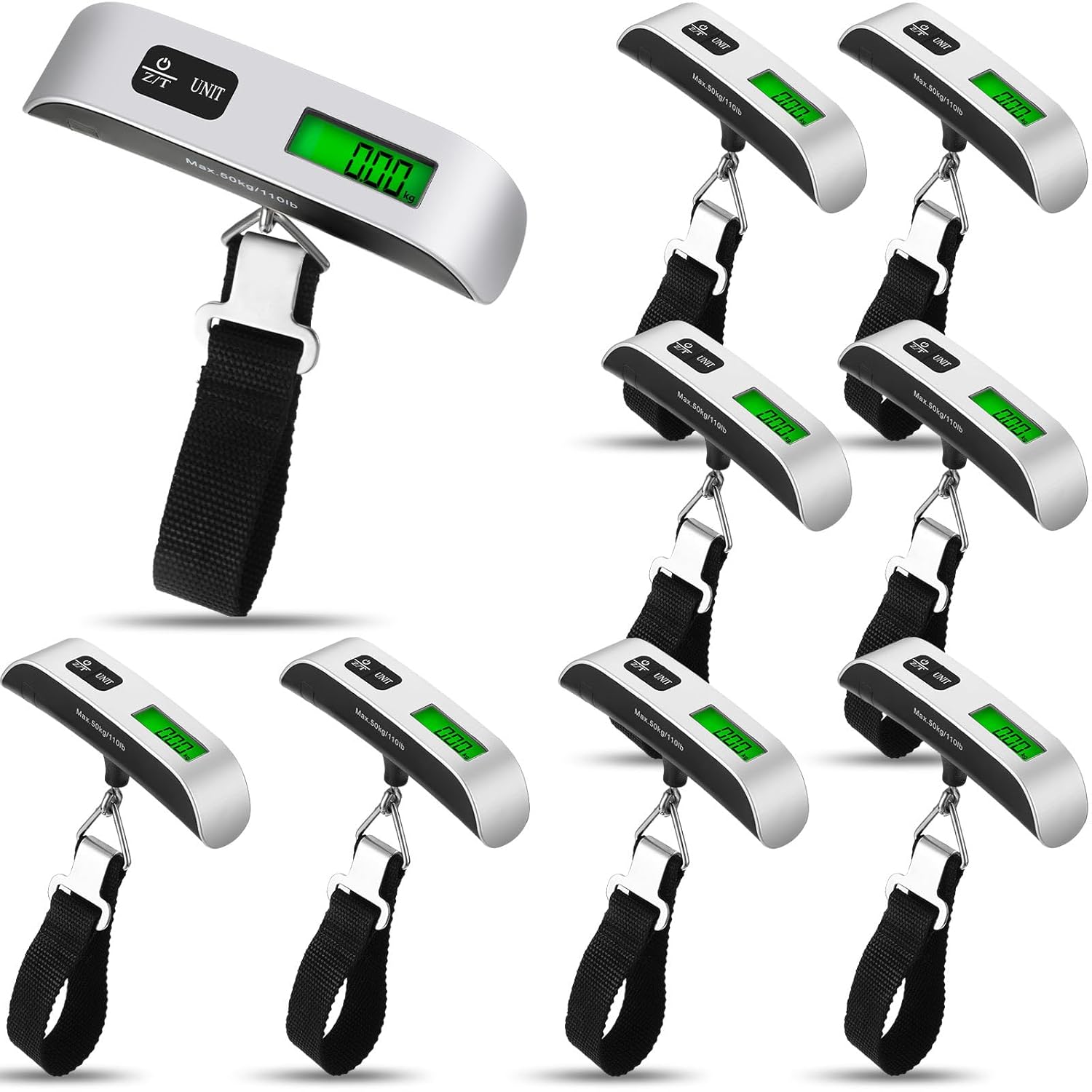 Kanayu 9 Pcs Digital Luggage Scale Hanging Baggage Scale