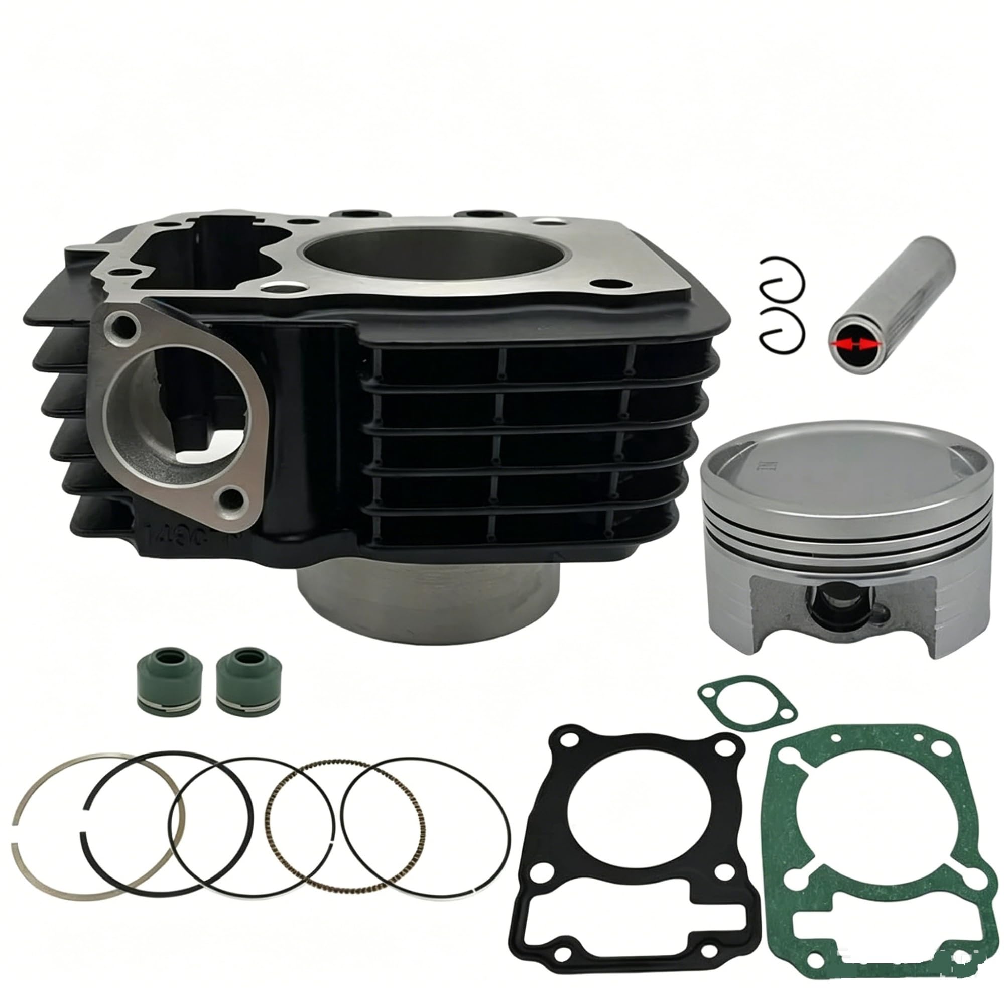 Fasce Elastiche Kit Cilindro Pistone Moto In Alluminio Da 63,5 Mm Per XR150 Per Aggiornamento Per CBF150 185cc Pistone(Nero)