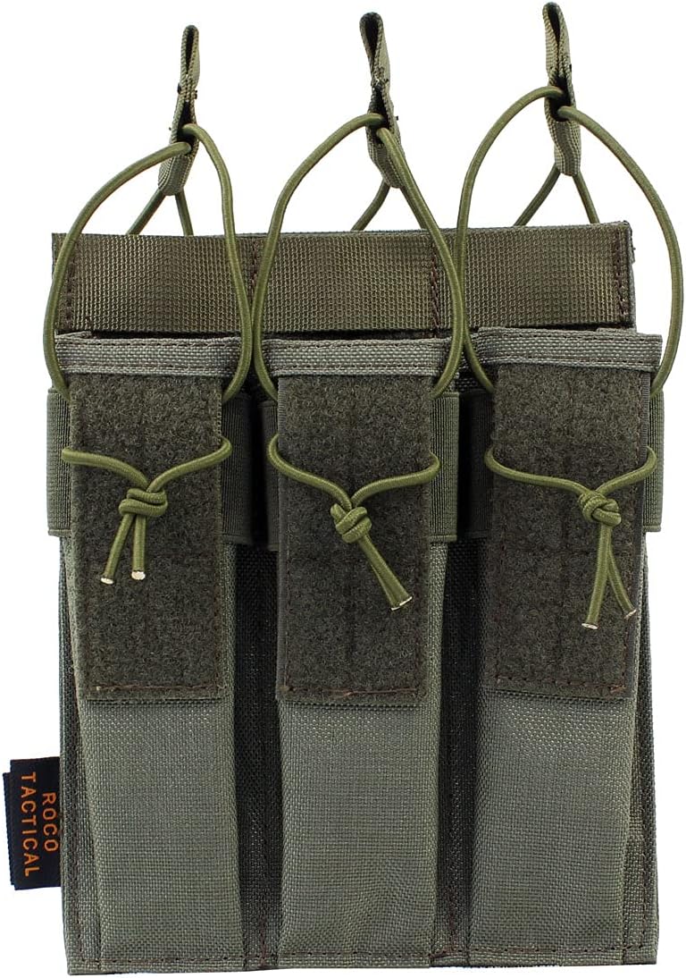 Open Top Triple Kriss 9mm Mag Pouch Tactical Molle MP5 MP7 MP9 Magazine Pouch