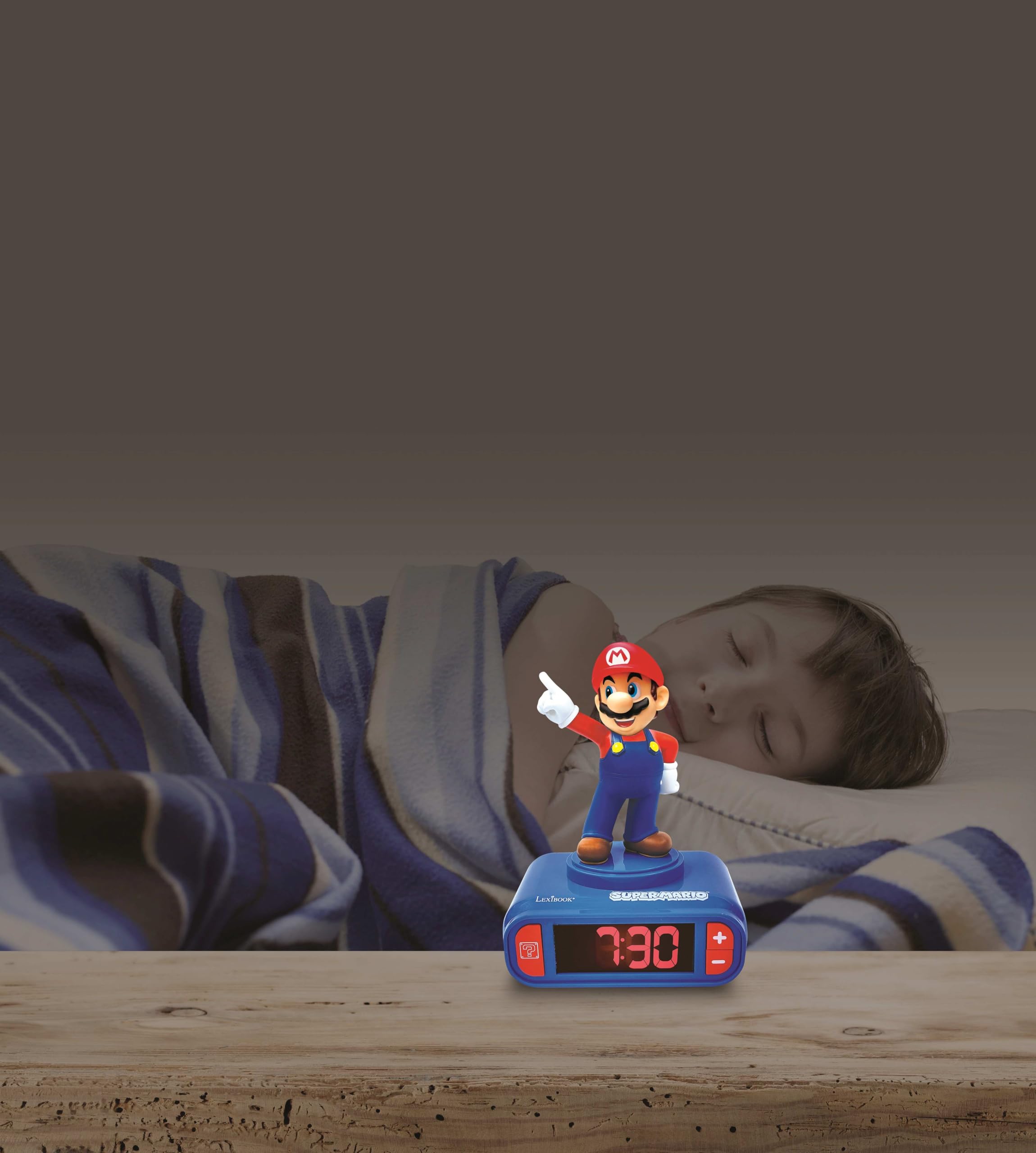 Amazon.co.jp: LEXIBOOK、スーパーマリオ、マリオ常夜灯目覚まし時計