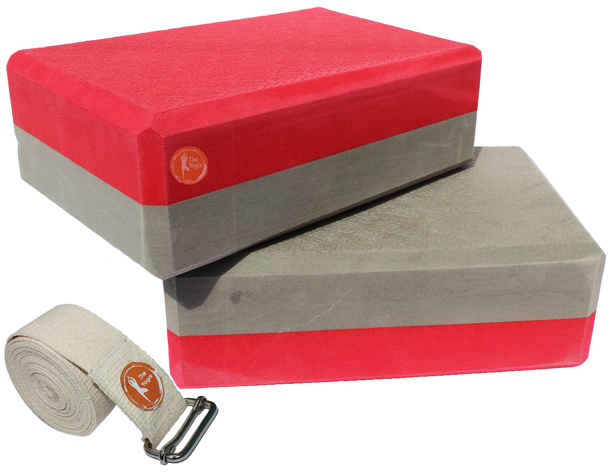 The Yogis High Density Foam Yoga Block Brick * [ Set of 2 ] * Large Size [ Free - Yoga Belt ] Made in India (Orange) (B09CNTBDTT) Amazon Price History, Amazon Price Tracker