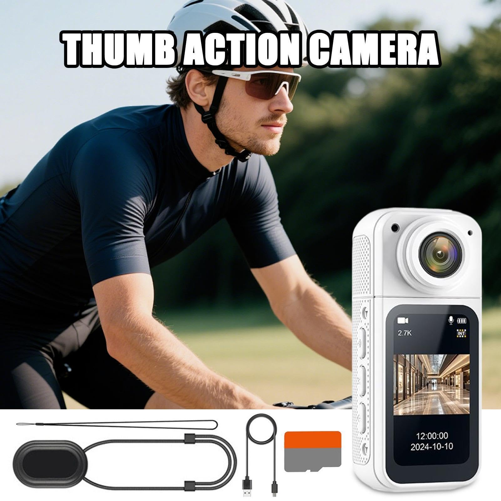 Mini Action Camera Telecamera Indossabile Compatta | Videocamera Portatile Senza Mani Per Sport, Bambini, Animali Domestici, Ciclismo e Famiglia