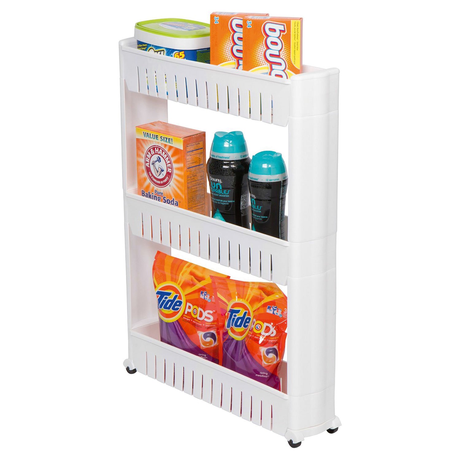 Taylor & Brown 3Tier Slim Slide Out Kitchen Trolley, Storage Shelf