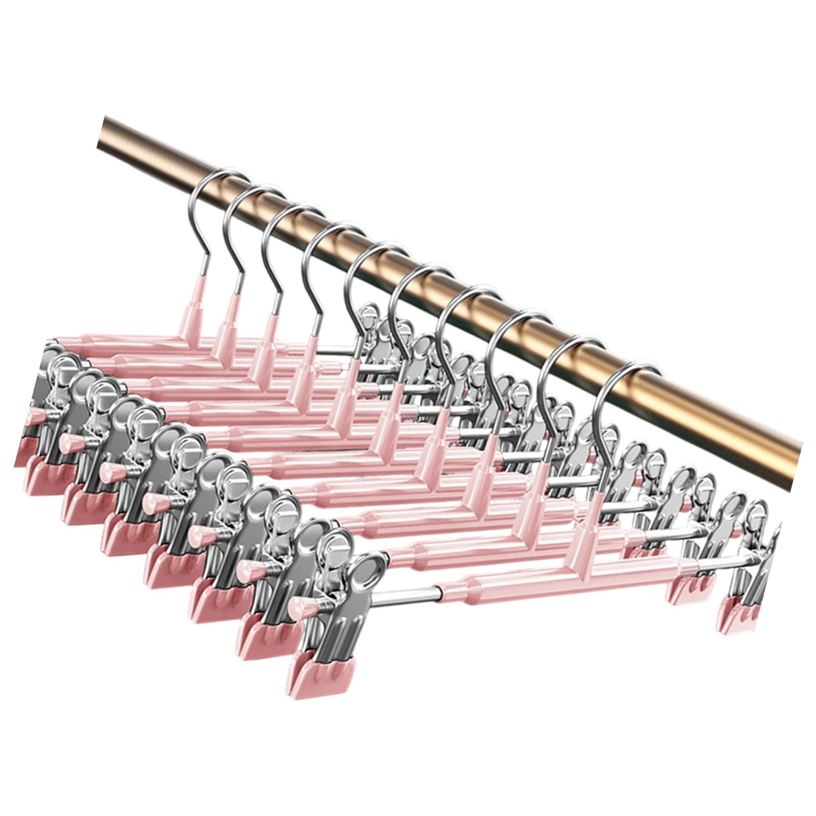 Yrohgkpn B Sturdy Rusts Proof Multiple Use Adjustable Clothes Hangers Clips For Scarves Trousers Storage Multifunctional Clothes Organizers