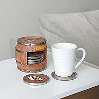 Vista 121 de NFL Team Logo 5-Pack Barrel Beverage Drink Coaster Set
