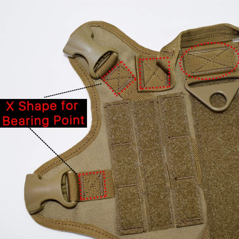 Tactical Dog Vest with Handle Molle Service K9 Harness