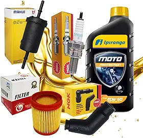Kit Titan/Fan 160 Troca de Óleo Filtros Vela Ngk Moto Revisão Completa