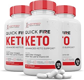 (3 Pack) Quick Fire Keto ACV Pills 1275MG Keto Support Blend Alternative to QuickFire Keto ACV Gummies Formulated with Apple Cider Vinegar Extra Virgin Olive Oil Powder Green Tea Leaf 180 Capsules