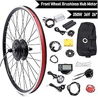 Vista 43 de Electric Bicycle Motor Kit, 48V 1000W/ 36V 250W/350W Bike Motor Kit Front/Rear Wheel E-Bike Conversion Kit Electric Bike Conversion Kit for 26"/20