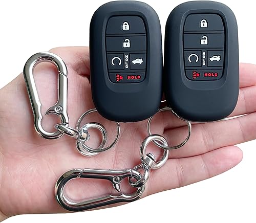 Miniatura 7 de TANDRIVE Funda para llavero (5 botones) Honda 2022 2023 2024 Civic Accord HR-V Pilot CR-V, silicona, paquete de 2, negro y rojo