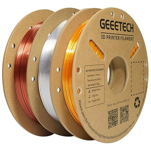 Miniatura 34 de Geeetech Filamento de ácido poliláctico para impresora 3D, de mármol, 1/16 pulgadas, 2.2 libras, precisión dimensional +/- 0.02 mm, color mármol