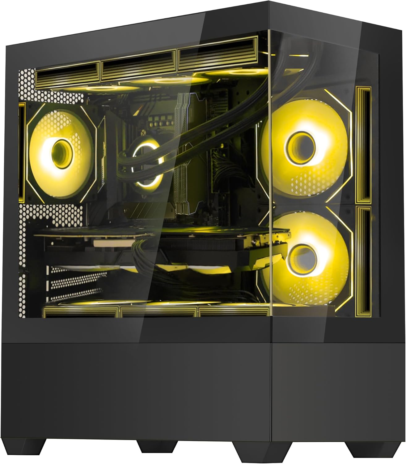 Hoengager Sunshine パノラマケース ゲーミングデスクトップパソコン