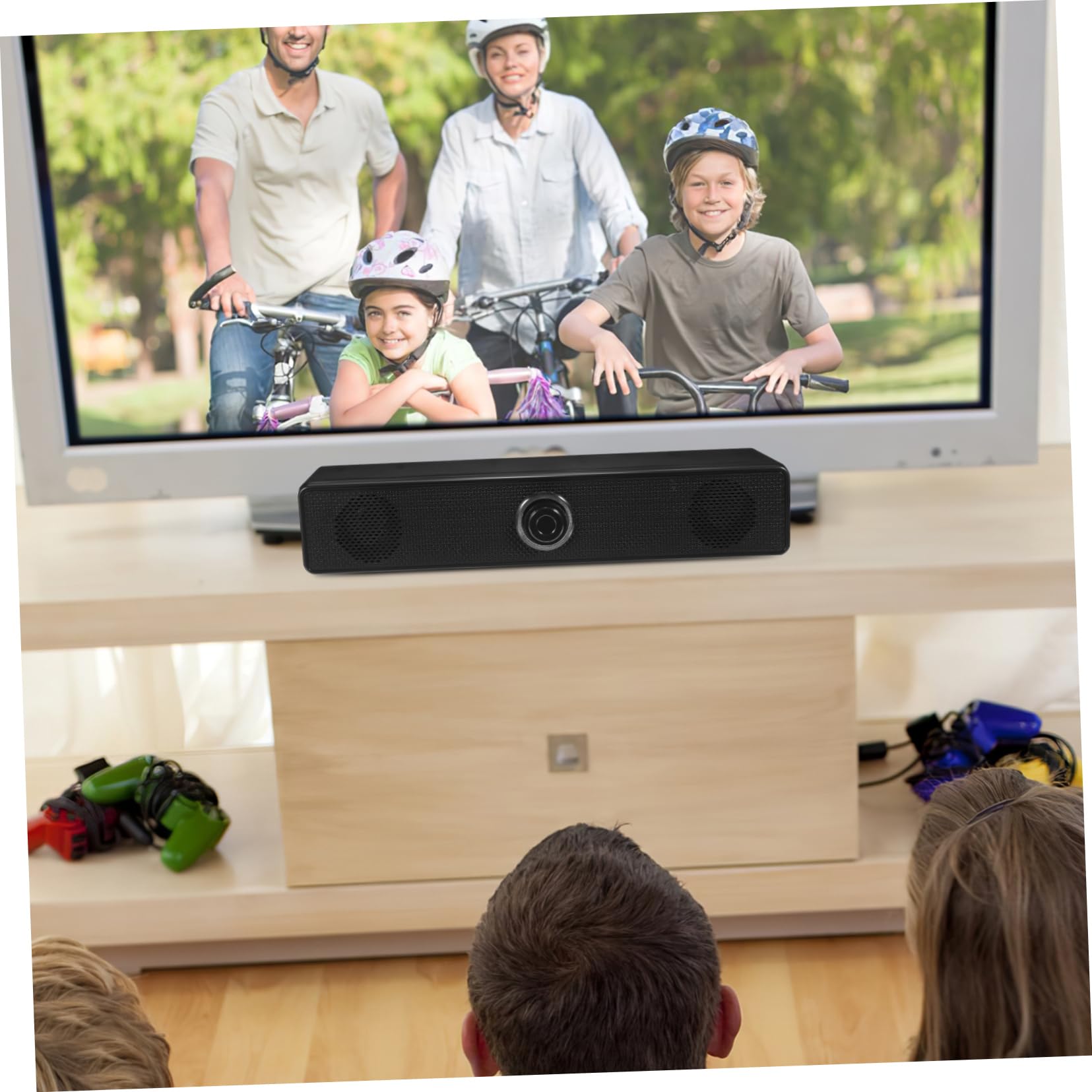 Holibanna Barra de Sonido Subwoofer para PC y TV, Usuario Doméstico, Diseño Compacto y Portátil, Cable USB, Sonido Estéreo de Alta Definición, Compatible Ordenadores y Dispositivos Móviles,