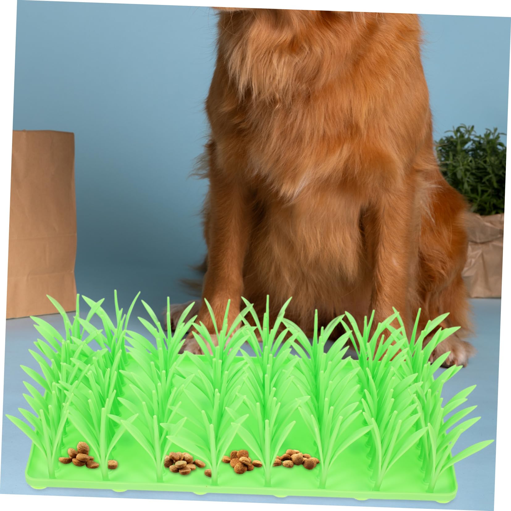 Toddmomy Futtermatte Slow Feeder für Katzen und Hunde rutschfest Kreatives Gras Design Fördert Langsames Fressen Robust und Vielseitig Geeignet als Hundespielzeug und Welpenbedarf