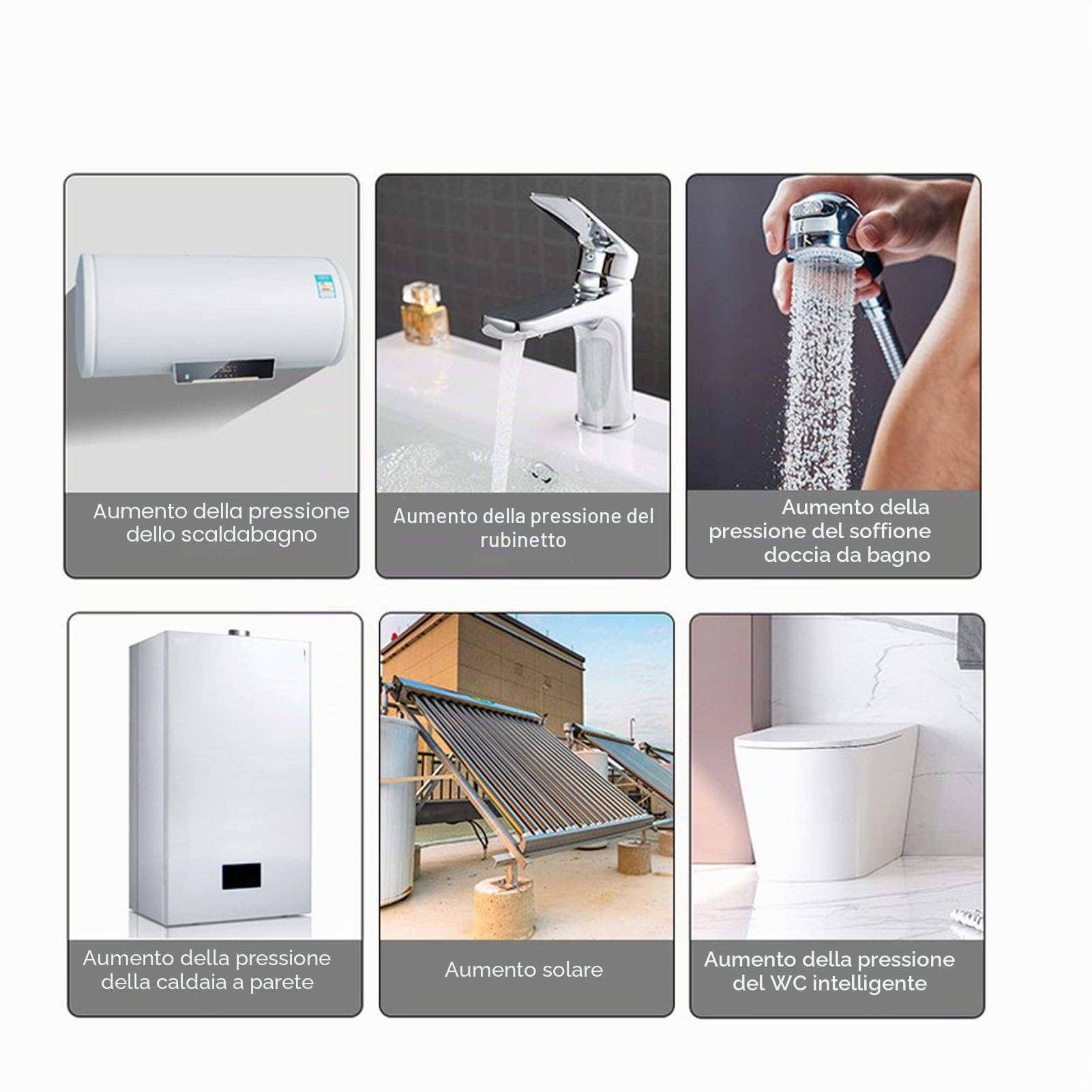 Ejoyous Aumentare la Pressione Dell'acqua Pompa, Pompa per Aumentare la Pressione per la Dell'acqua Booster di Automatica 100W 150W 200W con (Spina europea)