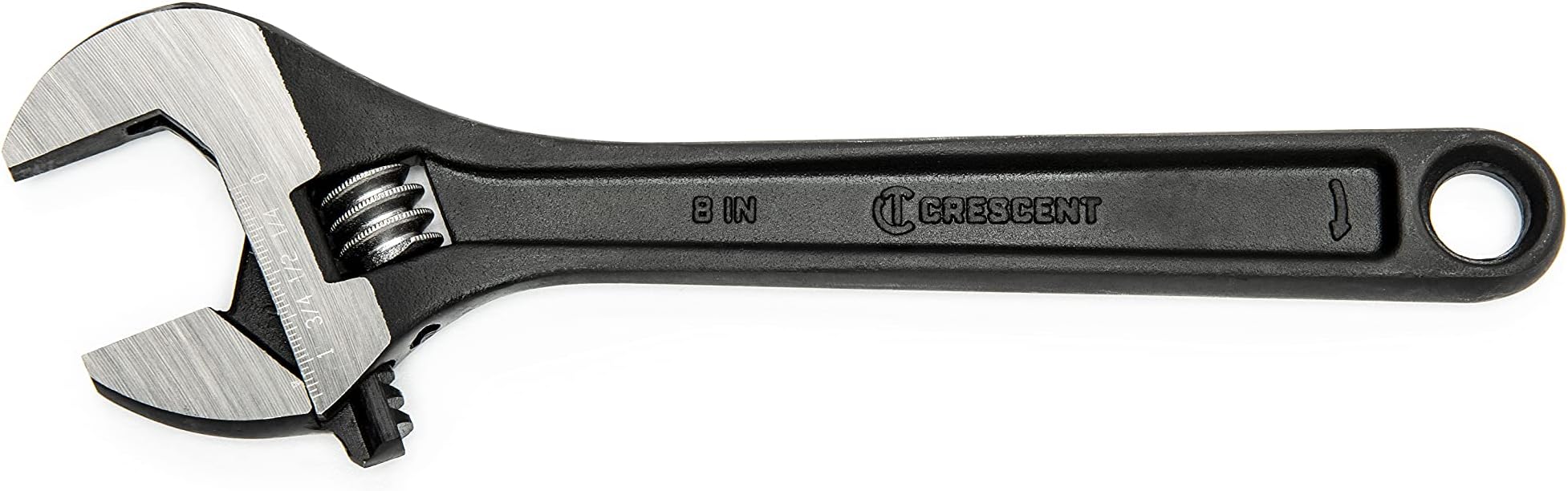 Crescent 8" Adjustable Black Oxide Wrench, Bagged - AT28BK