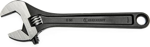 Crescent 8 Adjustable Black Oxide Wrench, Bagged - AT28BK