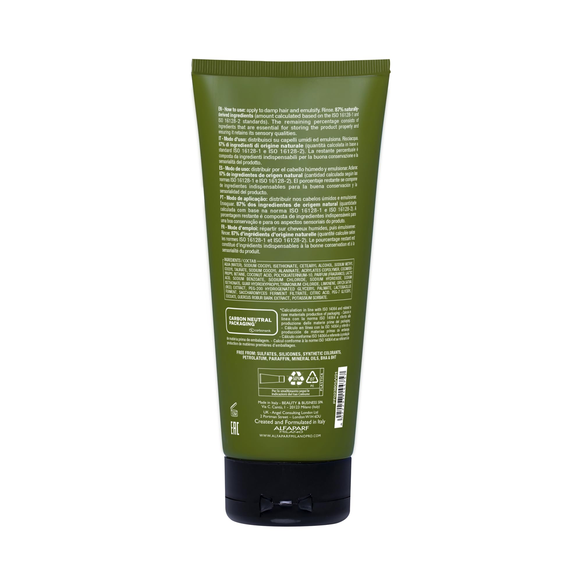 ALFAPARF MILANO Benvoleo Hydration Creamy Shampoo for Dry Hair - Clean, Vegan, Sustainable Hair Care - Sulfate Free Shampoo - Hydrates, Moisturizes, Nourishes - Natural Ingredients - 6.76 FL. Oz.