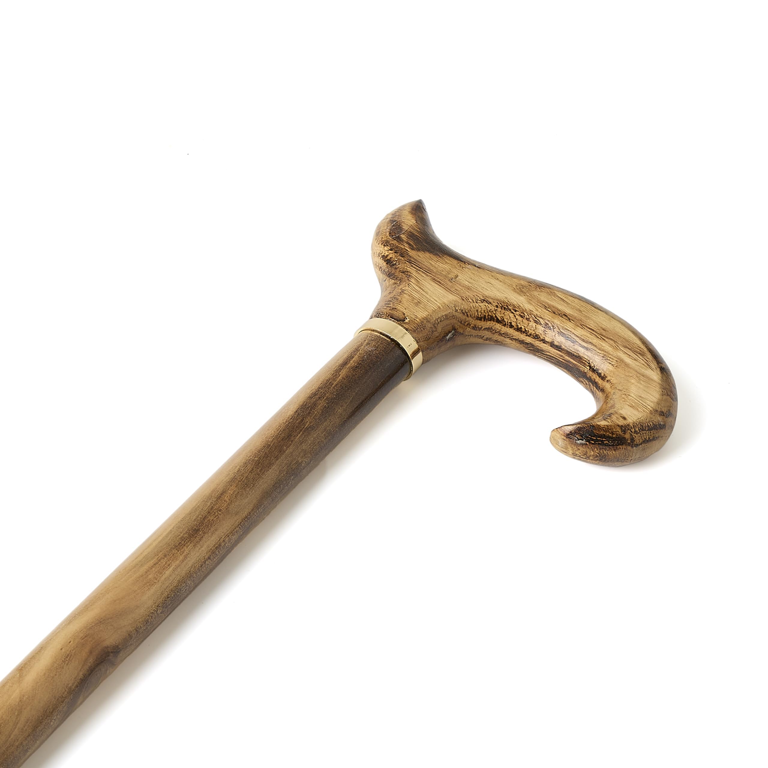 Woodland - Bastone da passeggio in legno da uomo, elegante, marrone scuro e marrone chiaro, comodo bastone da passeggio per uomini e donne, leggero, facilmente regolabile