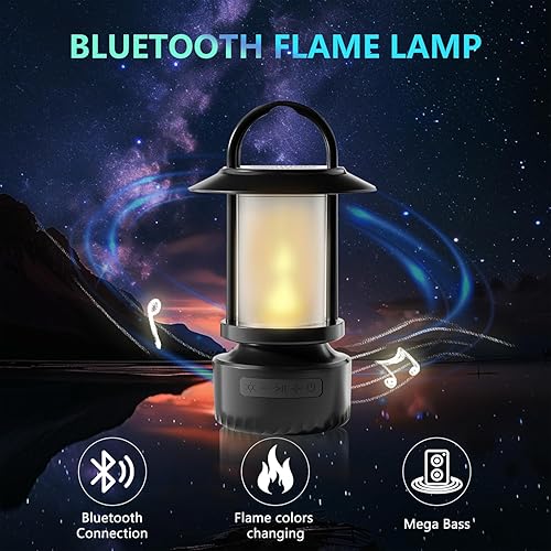 Miniatura 4 de Altavoz Bluetooth para exteriores, linterna de campamento, altavoz de luz impermeable para camping, luz nocturna que se puede utilizar para la