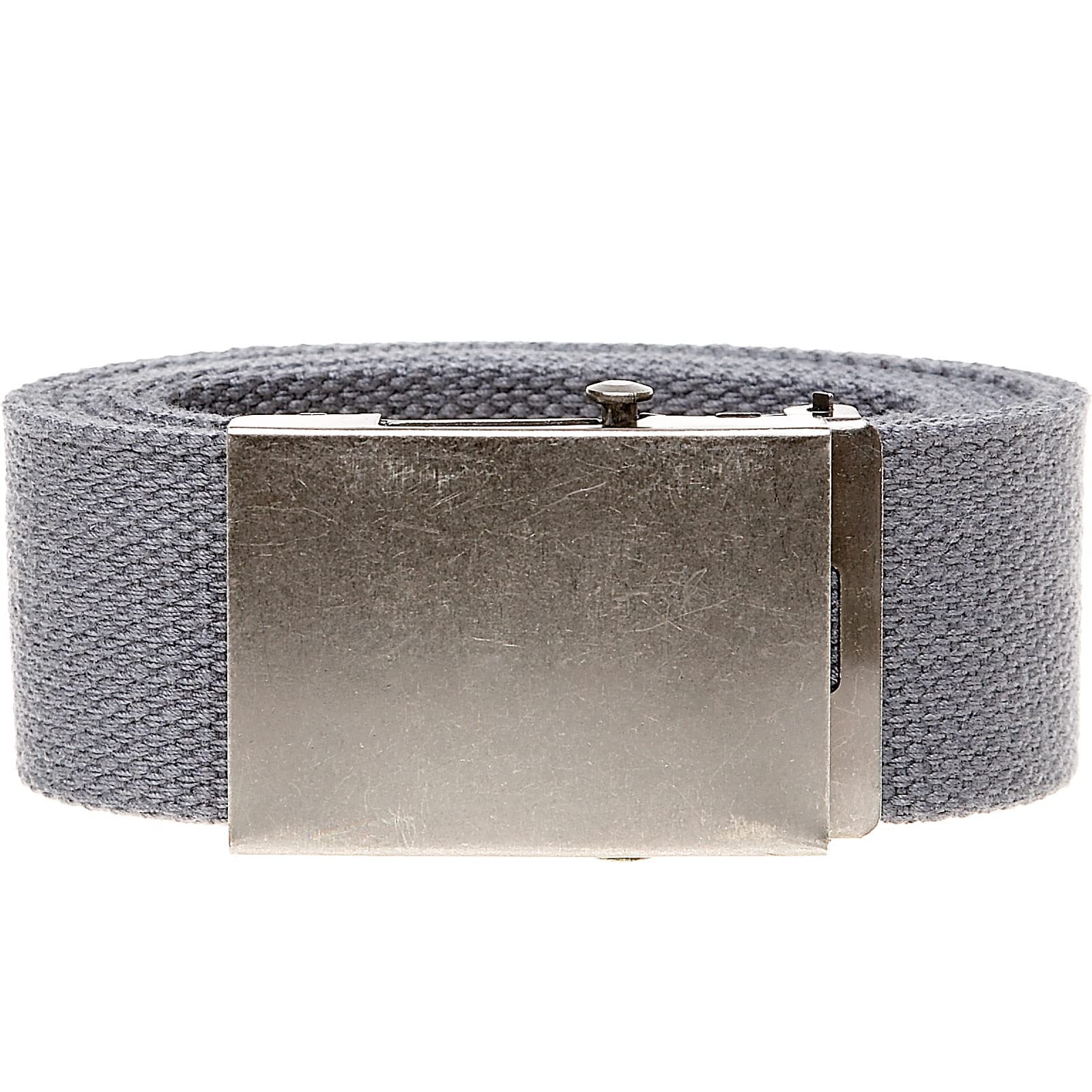 Duke D555 Mens Edward Big Tall Plain Webbing Belt - Charcoal - 6XL