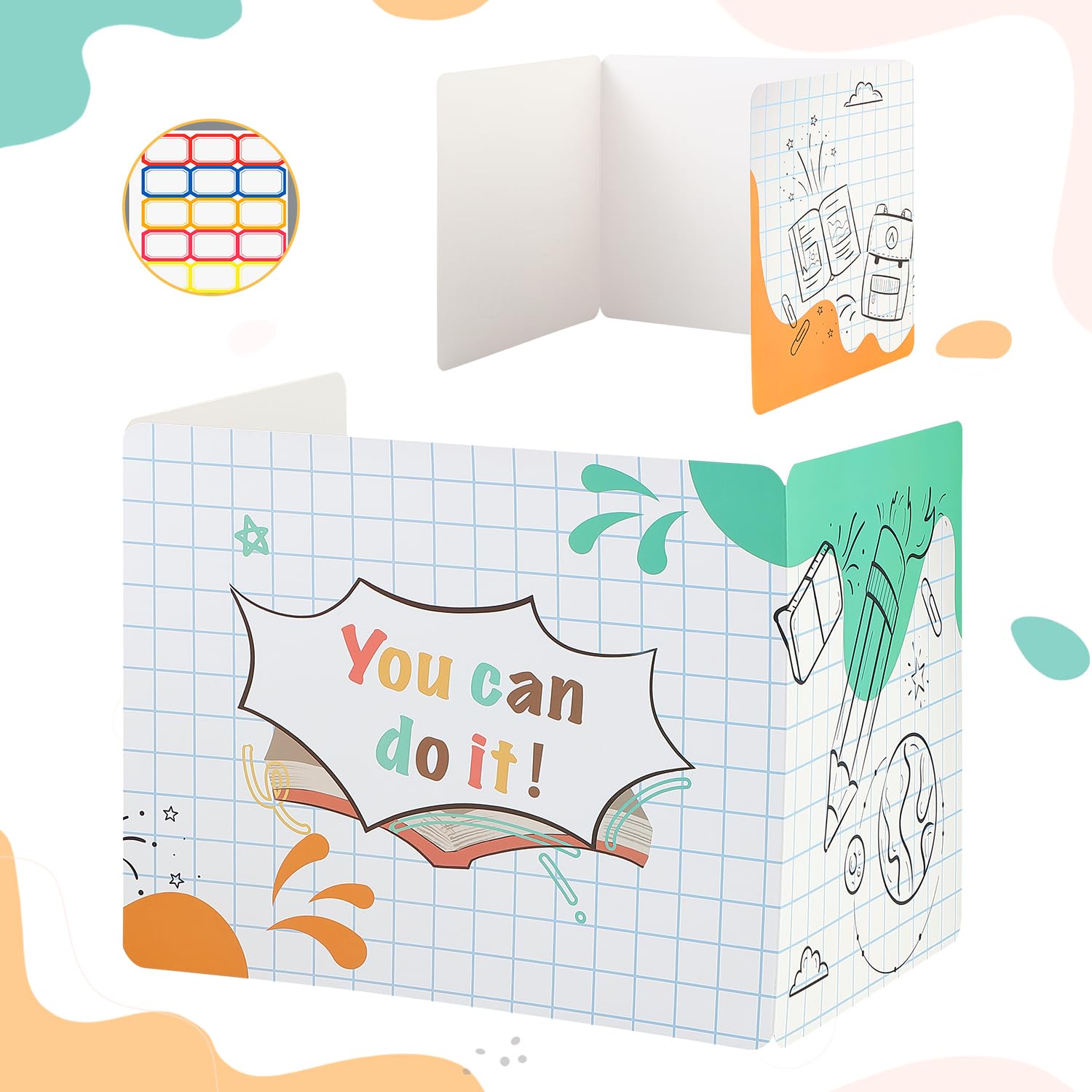 Privacy Boards for Student, Desk Dividers for Students, Cardboard Privacy Folders, Privacy Shield Folder Boards, Classroom Divider Shield for School