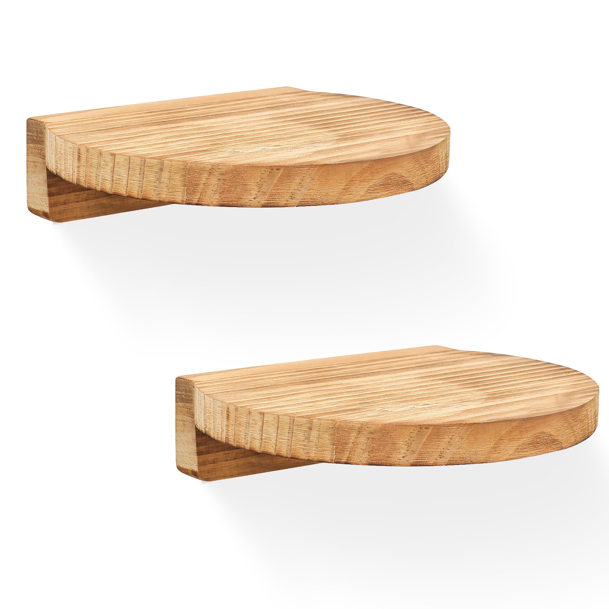 Round Small Floating Shelf,Small Wall Shelves,Mini Speaker Shelf Wood