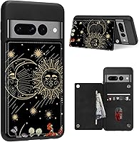 Vista 13 de Funda para Google Pixel 7 Pro con ranura para tarjetero, funda de piel sintética, doble cierre magnético y cubierta duradera de TPU a prueba